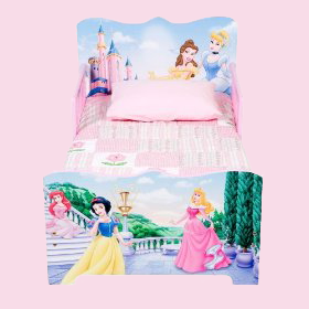 Disney Princess Wooden Toddler Bed with Safe Sleep Rails